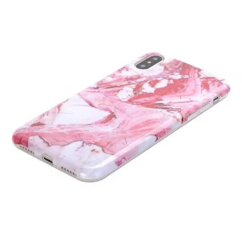 Чехол IMD из ТПУ с мраморным камнем для iphone 6 6s 6/7/8 plus X Цветной силиконовый чехол