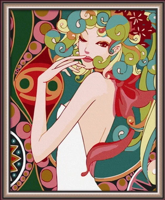 Женская картина маслом на холсте 40x50 | Дом и сад