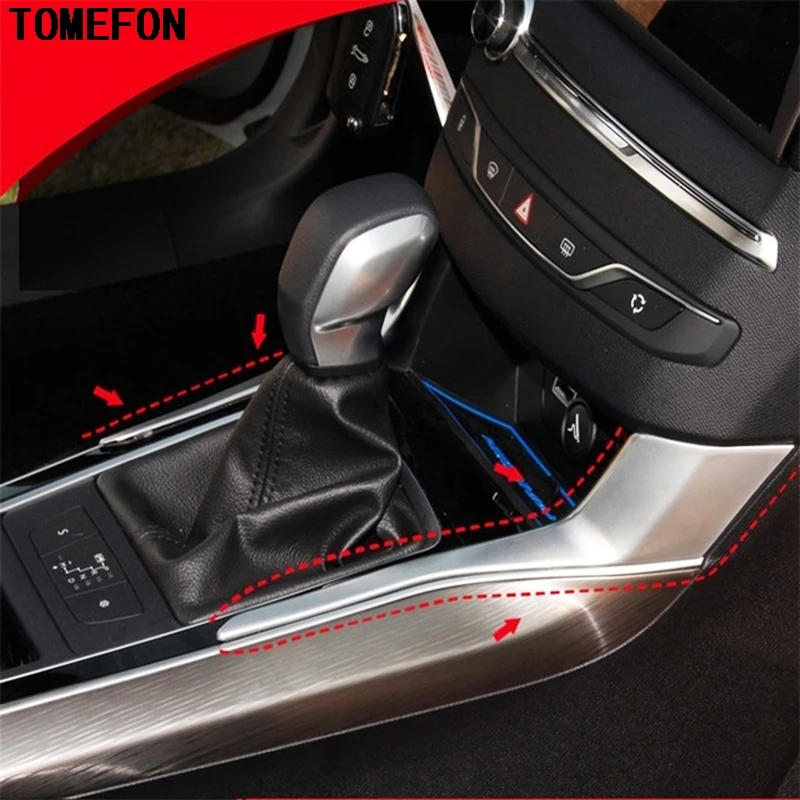 TOMEFON для Peugeot 308 2014 2015 2016 ABS Хромированная Автомобильная крышка Стайлинг уровень