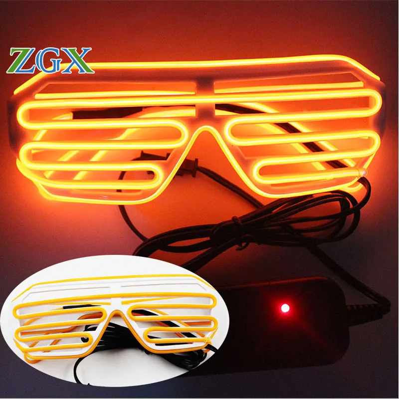 

ZGX 3 Modes LED light Glasses Quick Flashing Party Lighting Colorful Glowing Classic Toys For Dance DJ Halloween Salon Bar Pub