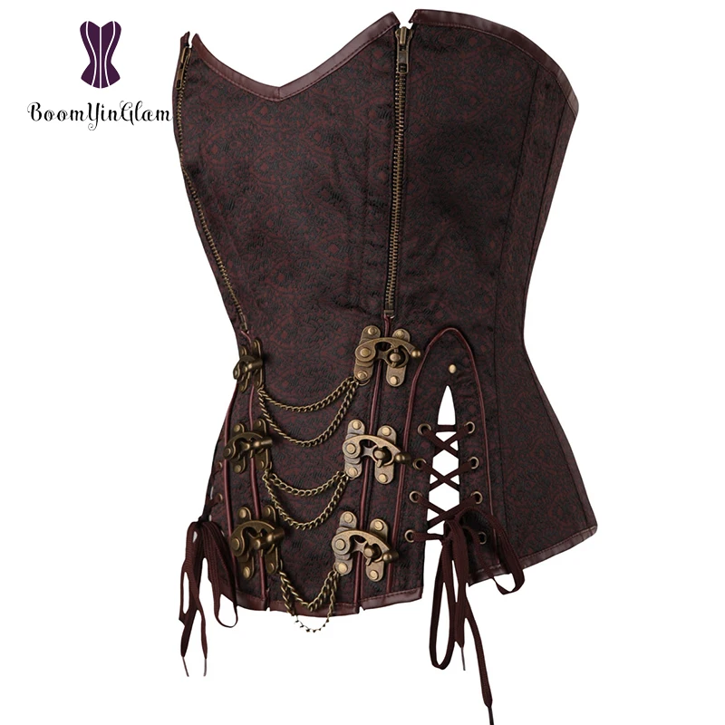 Дизайн с двойной молнией вставка блокировка Корректирующее белье коричневая