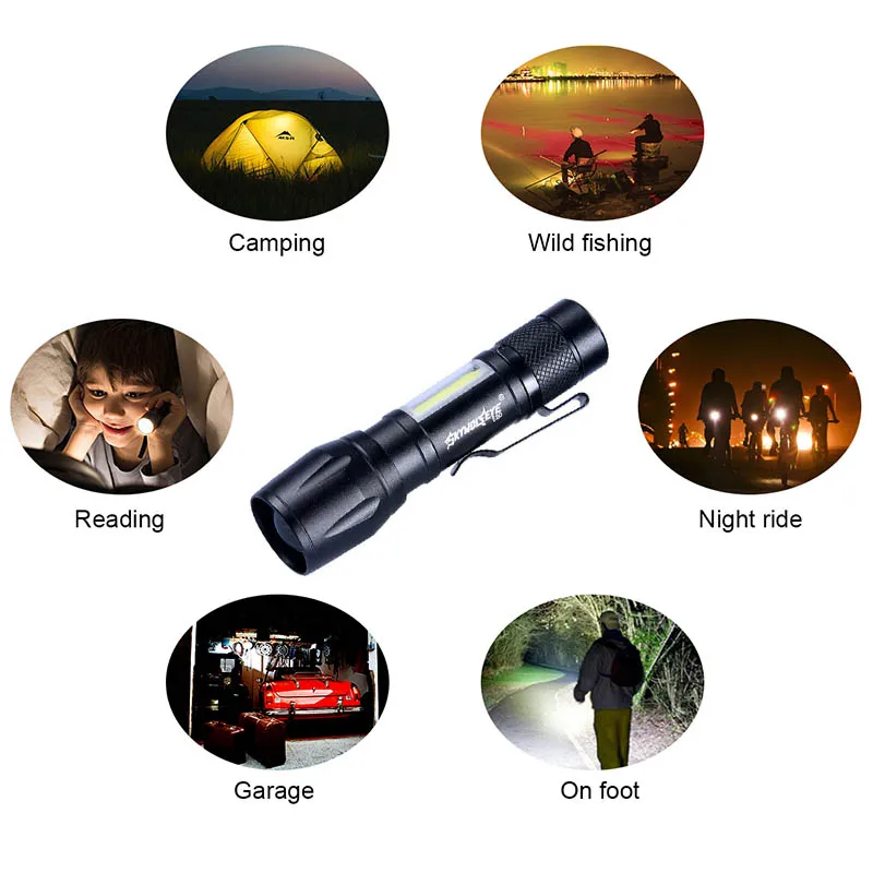 Новый многофункциональный COB лампа Рабочий свет фонарик мини Телескопический USB