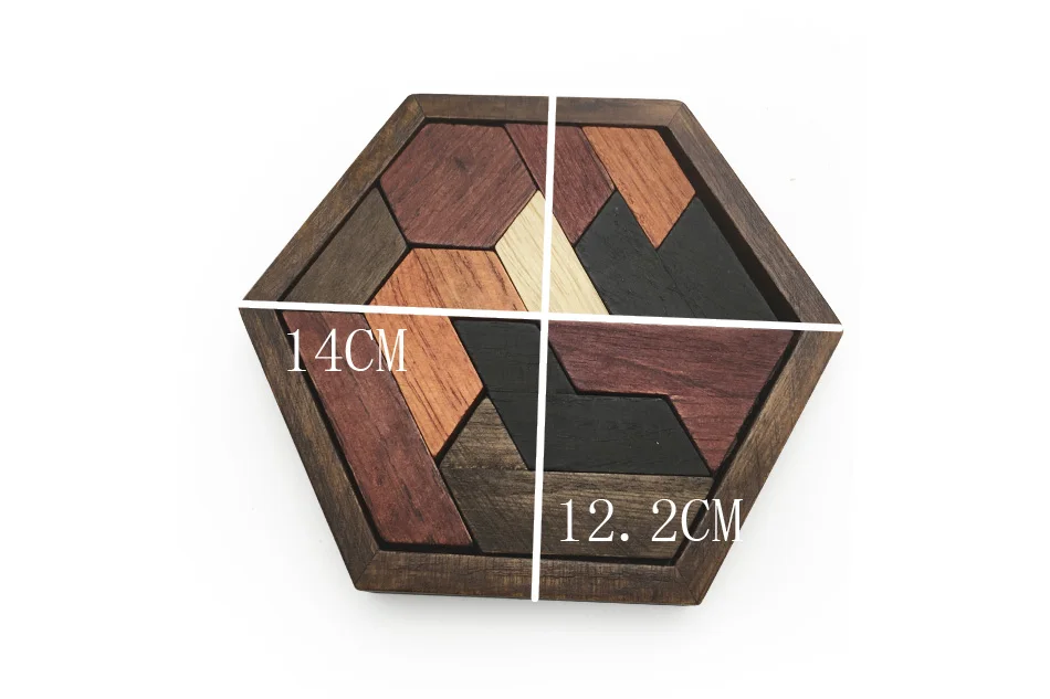 JaheerToy Tangram пазл доска геометрическая форма Детские деревянные игрушки для детей Монтессори обучающая игрушка шестиугольник