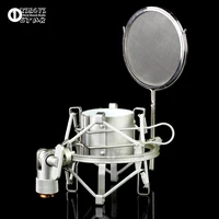 metal spider microphone shock mount stand wind screen pop filter mic shield for audio technica atr2500 ae3000 atr 2500 ae 3000