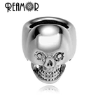 Круглые бусины из нержавеющей стали REAMOR 316L, готические бусины в стиле панк с черепами, паракорды, бусины-разделители для изготовления ювелирных изделий