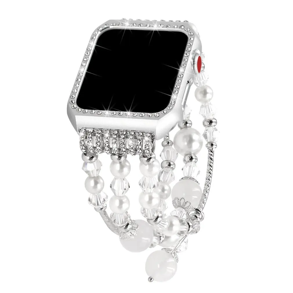 Металлический Алмазный чехол+ ремешок для Apple Watch Series 4 3 2 1, браслет для женщин, сменный ремешок для iWatch 38 мм 42 мм 40 мм 44 мм
