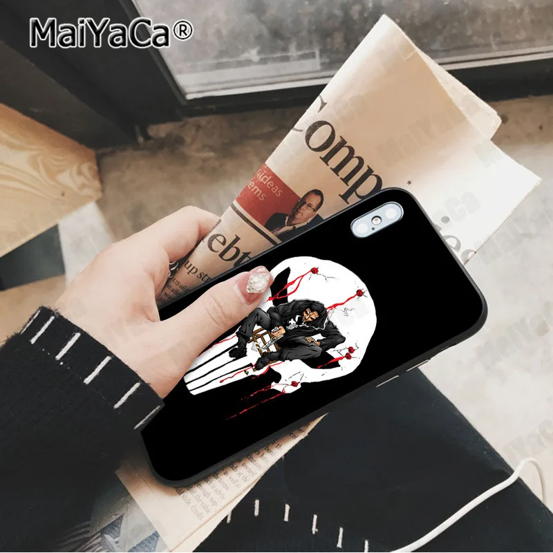 A16 MaiYaCa Каратель Франк Замок Силиконовый ТПУ чехол для телефона Apple iphone 11 pro 8 7 66S Plus X XS MAX 5S SE XR мобильные телефоны - Цвет: A16