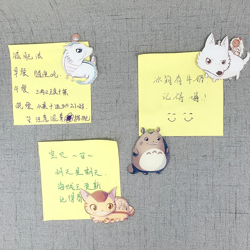 4 шт./лот haku Мой сосед Тоторо Аниме Фигурка акриловый магнит на холодильник