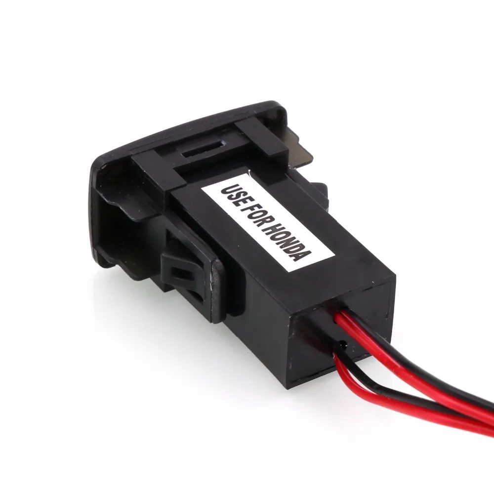 2.1A 1.2A 2xusb Интерфейс со штыревой частью соединения Зарядное устройство Применение для Honda, Civic, Spirior, все виды частей джаз, город, Accord, Odyssey, нефрит, XRV, Elysion, Greiz
