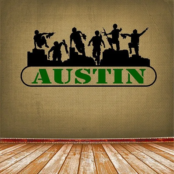 Индивидуальная армейская переводная наклейка Съемная виниловая на стену