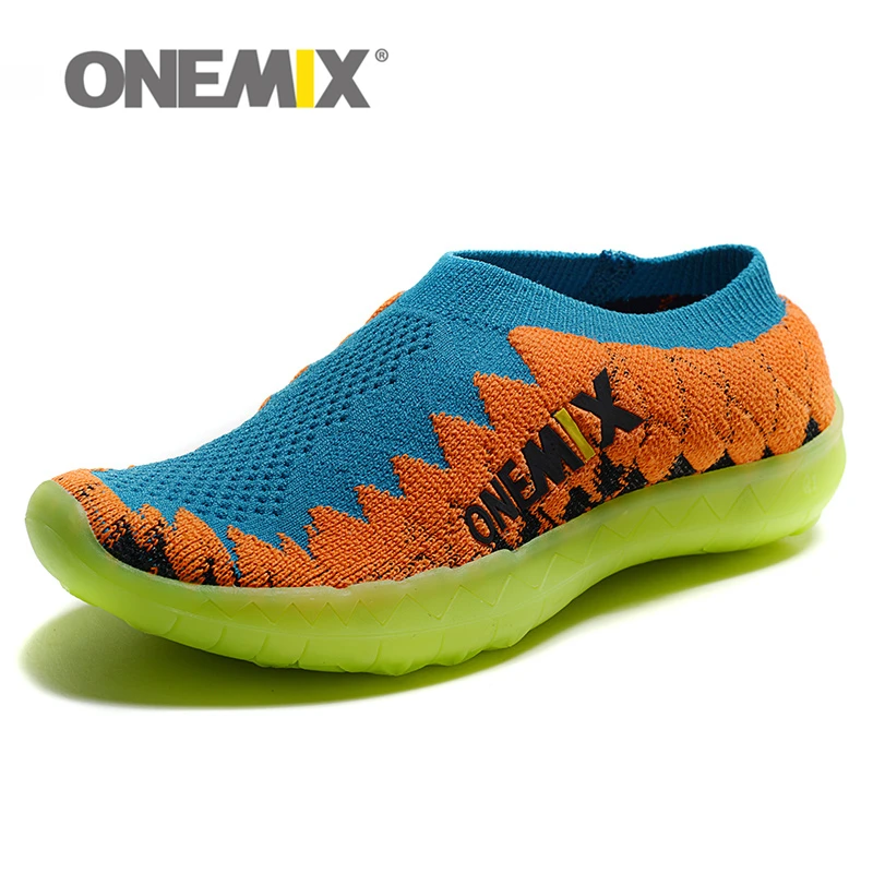 ONEMIX детский Блестящий бальзам кроссовки вязанные воздухопроницаемые сетчатые