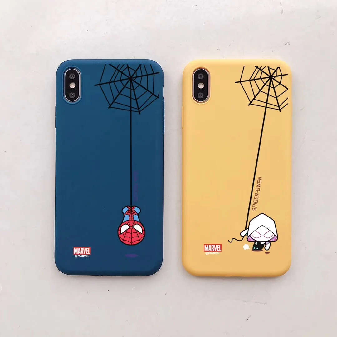 Крутой Марвел Человек паук-Гвен чехол для телефона iphone Xs 11 pro MAX XR X 6 6s 7 8 plus пара