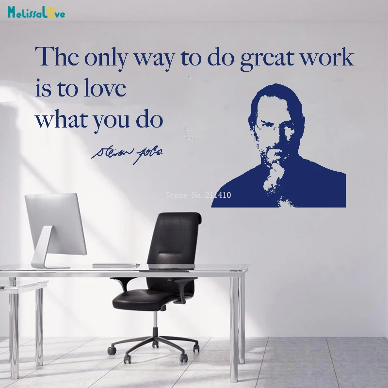 Steve Jobs Настенная Наклейка с надписью студийная Наклейка на стену декор для офиса Съемные Виниловые слова Цитата отличная работа настенные художественные фрески YT1164