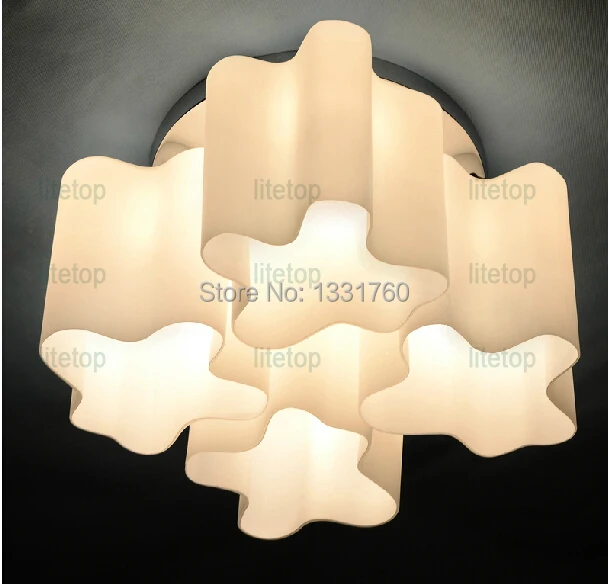

Logico Collection Lounge Living ceiling lights modern ceiling lamp milk glass shade 4 heads light