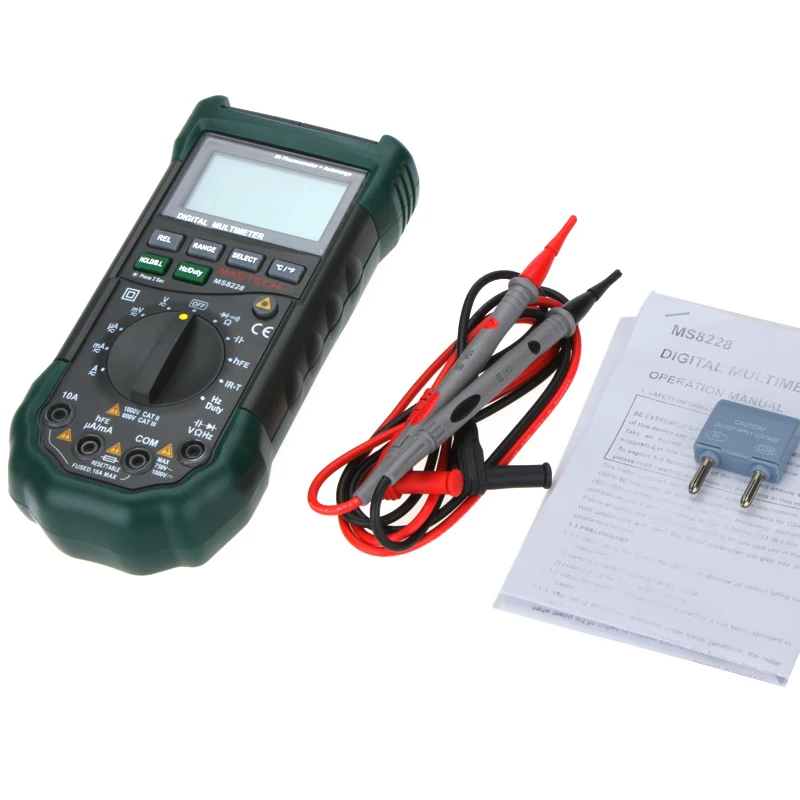 MASTECH MS8228 Автоматический диапазон 4000 отсчетов Цифровой мультиметр Бесконтактный