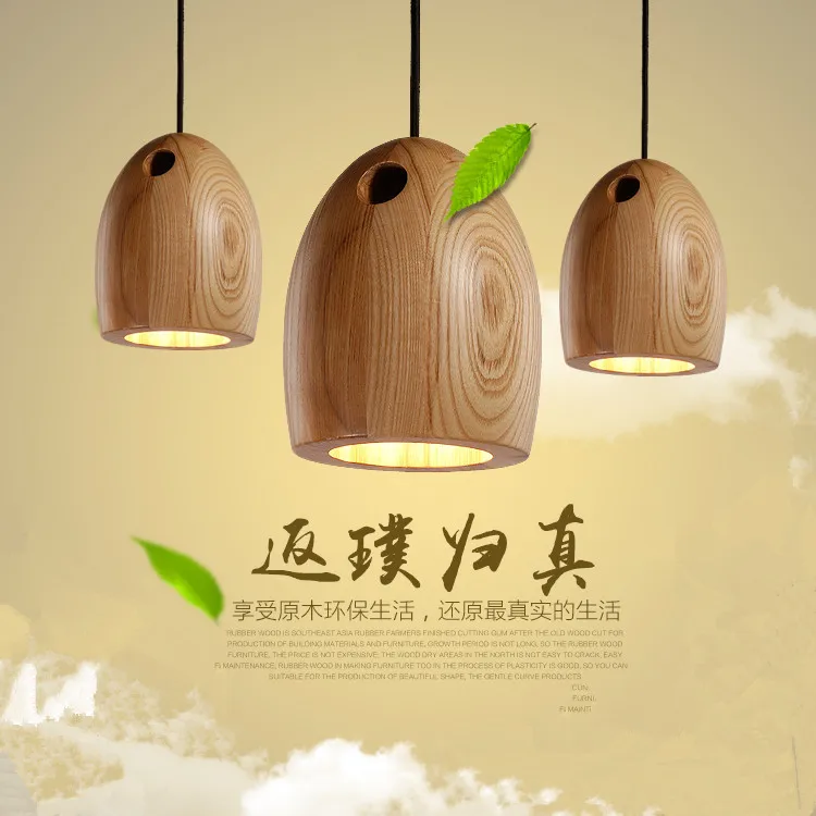 Япония woode подвесной светильник Кухня Столовая бар e27 droplight | Лампы и освещение
