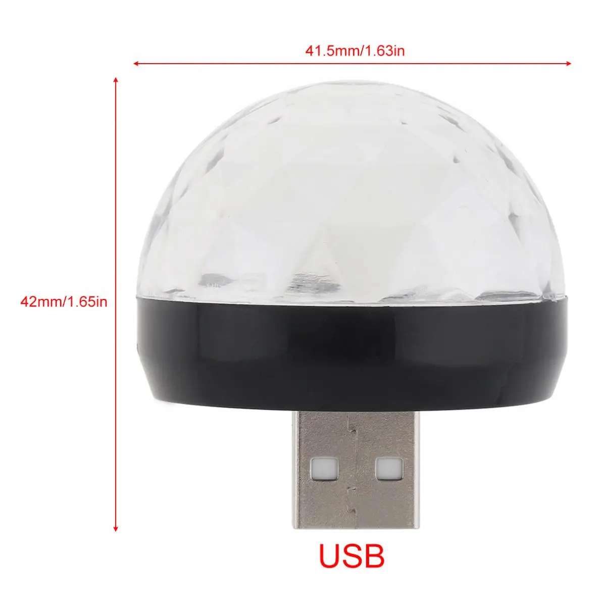 Мини USB led Sound Active вечерние светильник s Портативный хрустальный шар для дома