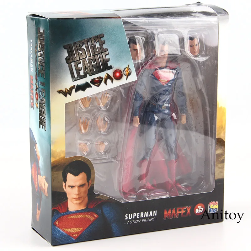 Лига Справедливости Супермен фигурка ПВХ Медиком игрушка MAFEX № 057 фигурка Коллекционная модель игрушки для мальчика 16 см