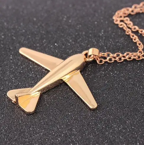 Big Size Airplane Pendant Necklace for women Alloy Fashion Plane cool Hip Hop Jewelry Christmas Gifts | Украшения и аксессуары