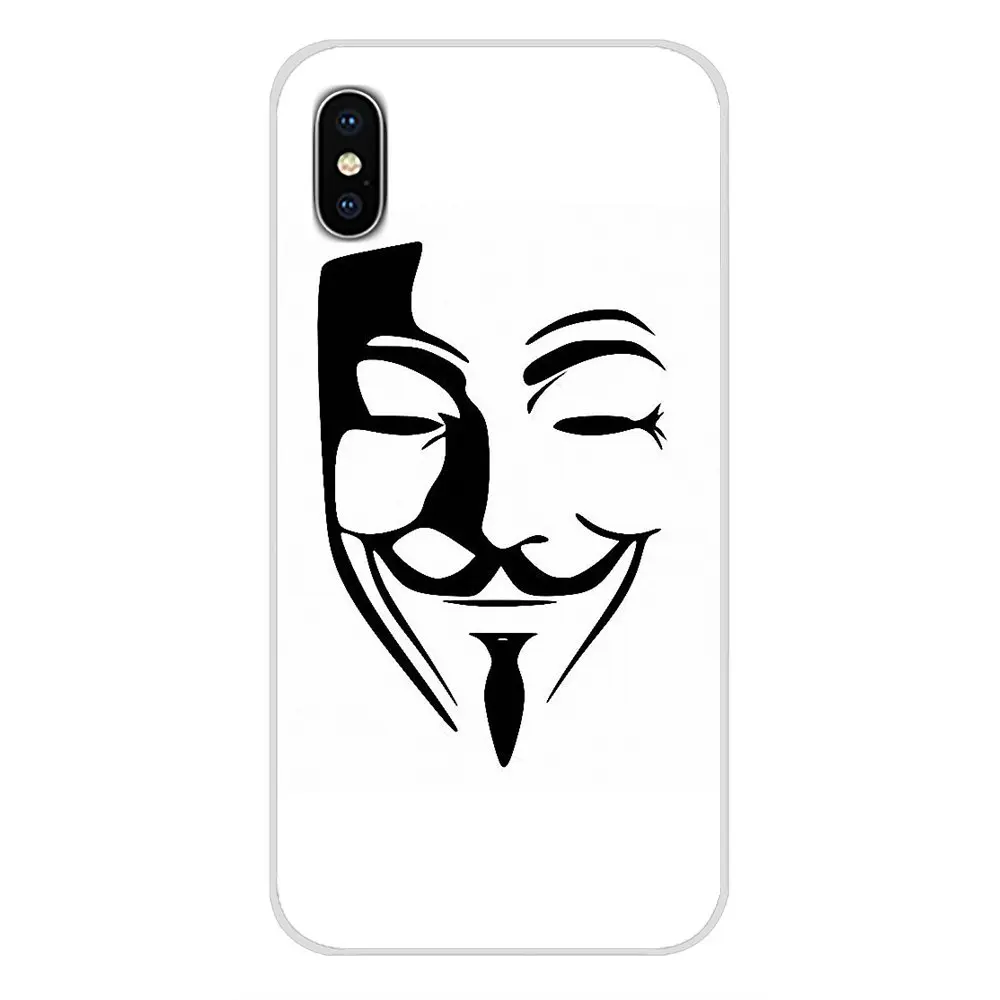 Для Oneplus 3T 5T 6T Nokia 2 3 5 6 8 9 230 3310 1 7 Plus 2017 2018 Guy Fawkes Anonymous Mask TPU Прозрачный чехол |