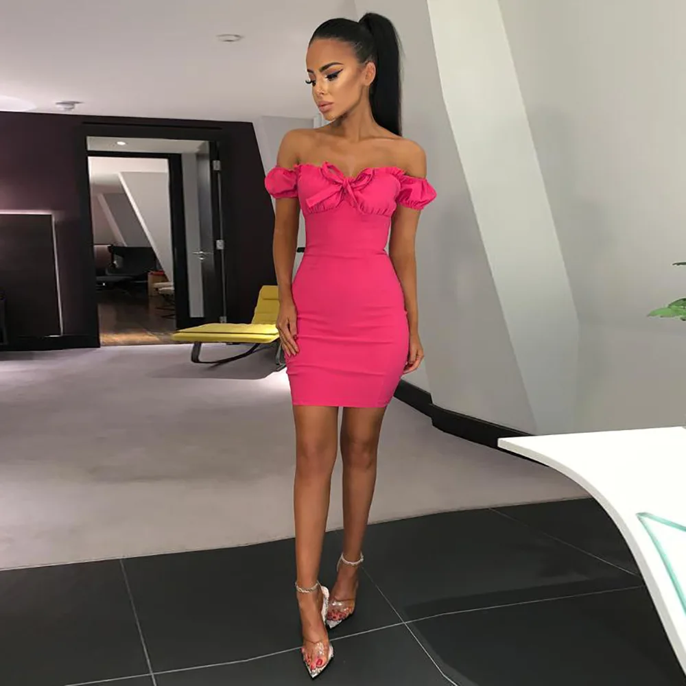 Dulzura Лето г. женское платье элегантные пикантные с открытыми плечами bodycon vestidos выдалбливают деревянные уха праздничное фестиваль