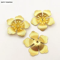 20pcslot 29mm original brass components flowers slice charms jewelry diy accessory findings b10038