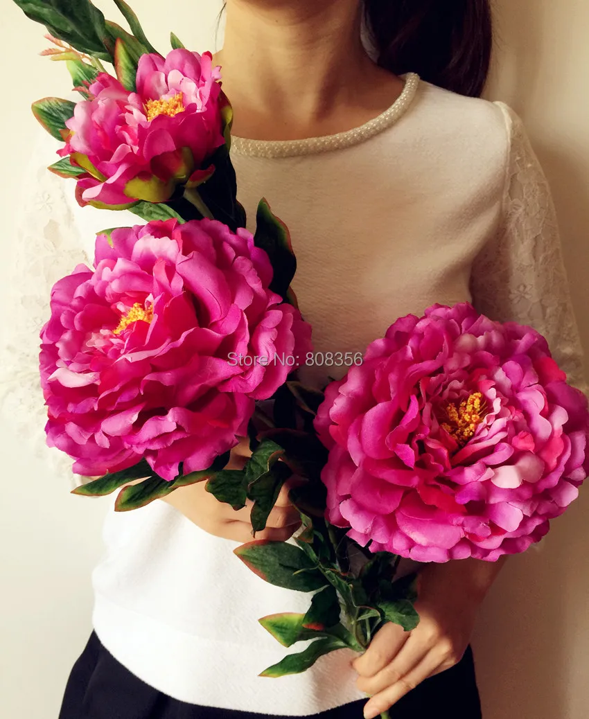 Large Size Peony Flower Fake Peonies 6 Colors for Home Garden Party Wedding Centerpieces Artificial Decorative Flowers | Дом и сад