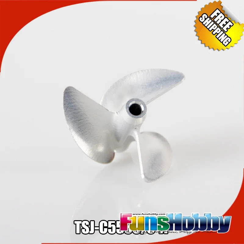 Tenshock CNC 7075 T6 3 лопастной Алюминиевый Пропеллер M4 для лодки Mono / Hydro Rc|aluminium propeller|3
