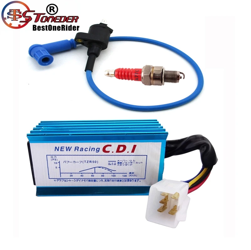 STONEDER гоночная катушка зажигания 5 Pin AC CDI A7TC Свеча зажигания для 50cc 70cc 90cc 110cc 125cc 140cc 150cc ATV Quad Go Kart Pit Dirt