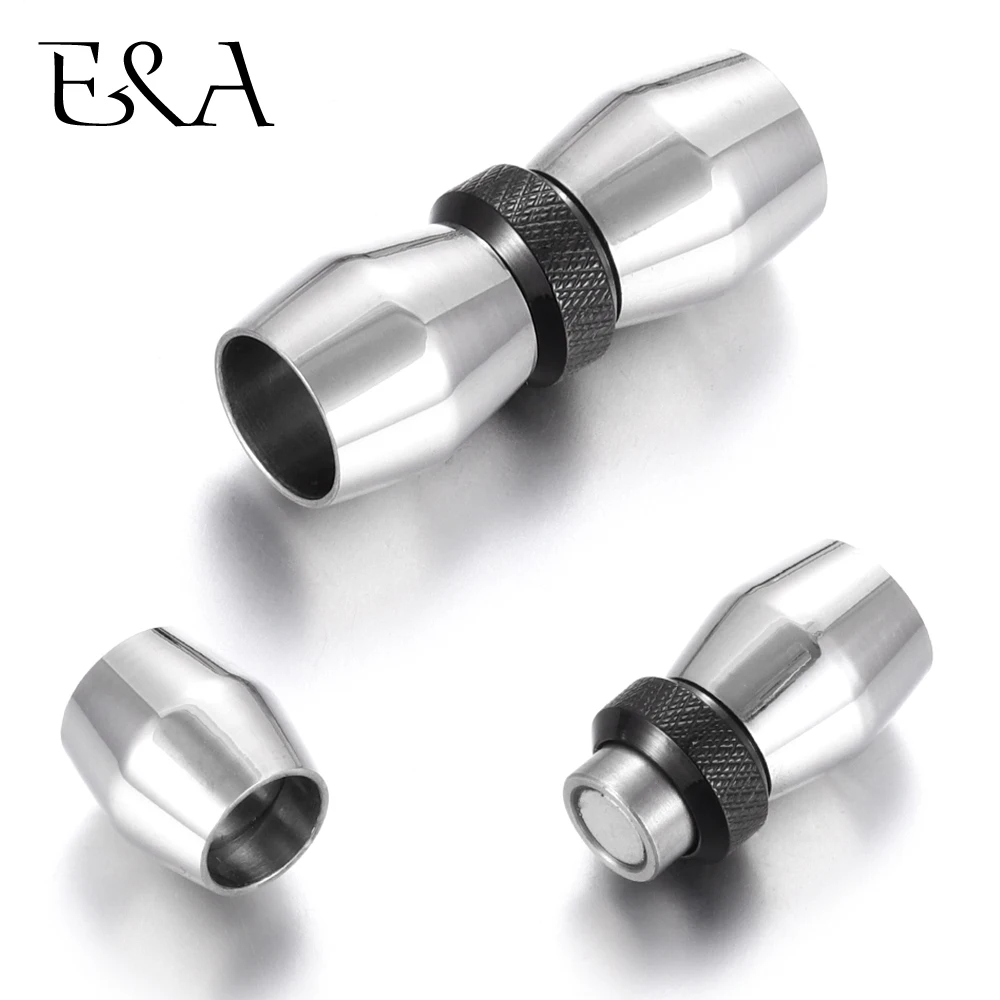 Вращающийся из нержавеющей стали магнитный зажим с отверстием 8 мм кожаный шнур