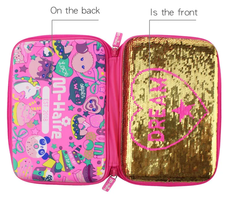 Блестящий пенал для карандашей для девочек kawaii unicorn estuche escolar trousse solaire stylo piornik szkolny школьные принадлежности милые