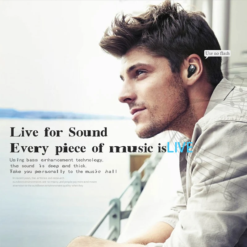 TWS 5 0 беспроводной Bluetooth наушники стерео вкладыши гарнитура с зарядным