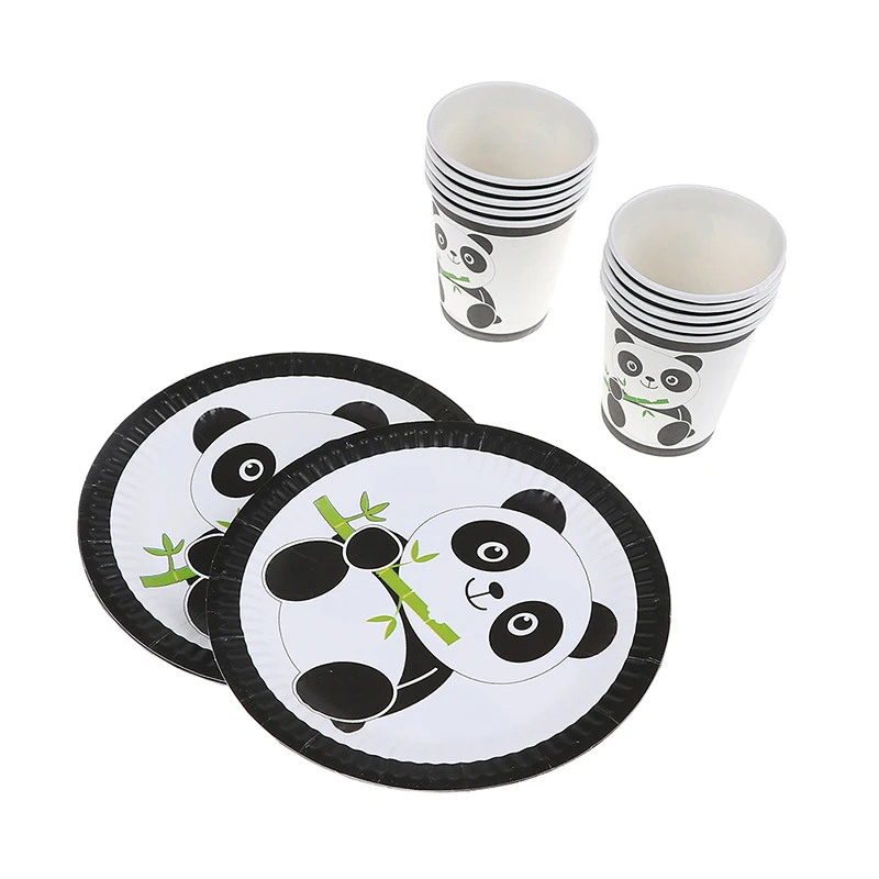 10 шт./лот панда чашки дети день рождения поставки бумаги С Днем Рождения вечерние