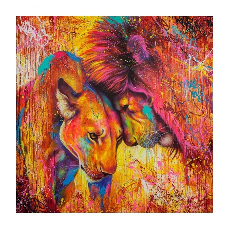

5D DIY Embroidery painting Animal Rhinestone Mosaic Diamond Painting Lion Handicraft Home Decor drill cross stitch