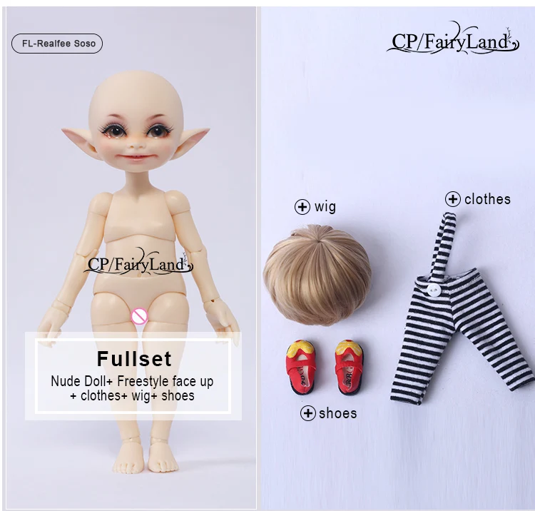 Full set in NS aspic Fairyland FL RealFee Soso fullset лати bjd sd фигурки из смолы luts ai yosd комплект Кукла подарок Смола куклы кукольный парик для обуви и одежды - Цвет: Full set in NS aspic