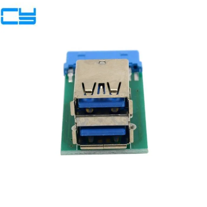 Вертикальный двойной USB 3.0 A Тип мама для материнской платы 20-контактный разъем |