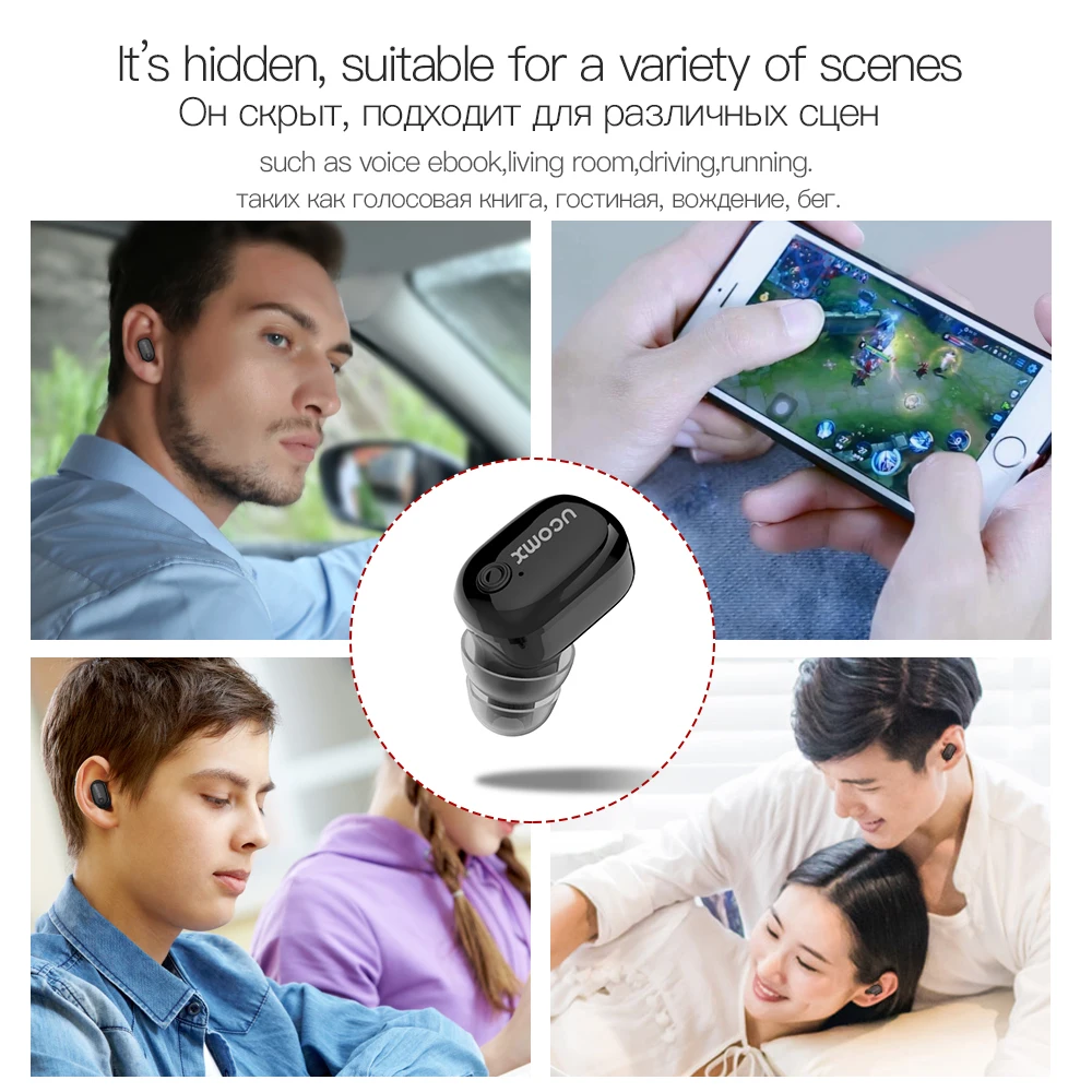 TCunPT Мини Bluetooth наушники беспроводные гарнитура свободные руки невидимые для iPhone