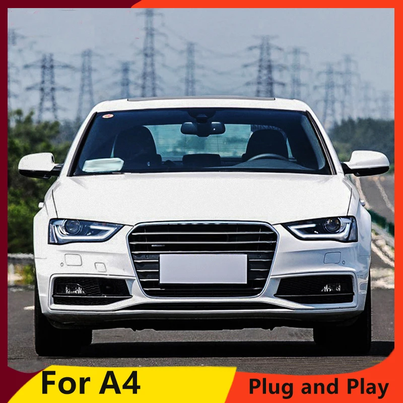 Автостайлинг KOWELL для Audi A4 2014 2015 фары высокая конфигурация B9 светодиодные линзы DRL