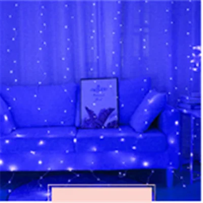 Blue Рождественские украшения для дома гирлянда 3*3 м светодиодный медный провод USB занавес огни Новогодние декоративные рождественские украшения Navidad. Q - Цвет: Blue