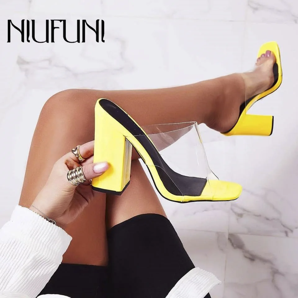 Летняя обувь 2020 г. Новое поступление прозрачные сандалии из пвх на высоком