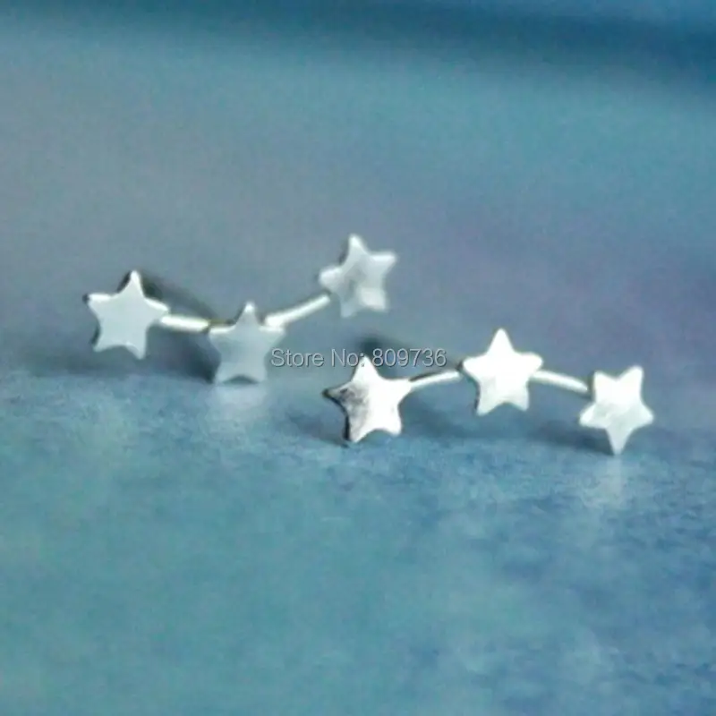 Популярные Модные женские антиаллергенные посеребренные серьги гвоздики с