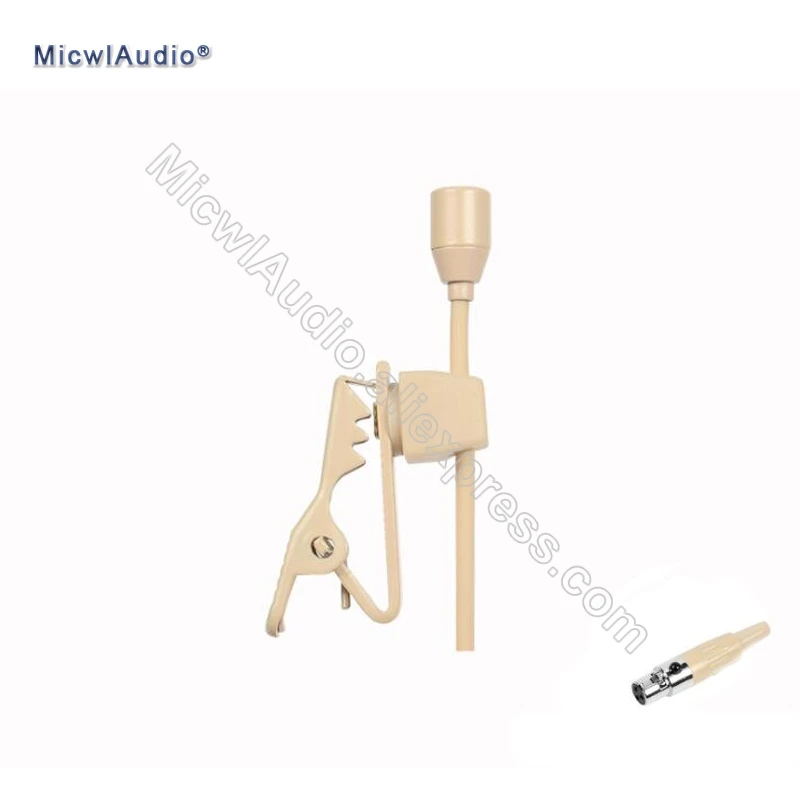 

Pro Headworn Lapel Tie Clip Mics Condenser Hypercardioid Lavalier Microphone TA3F 3Pin For AKG Samson Clip Collar Microphone