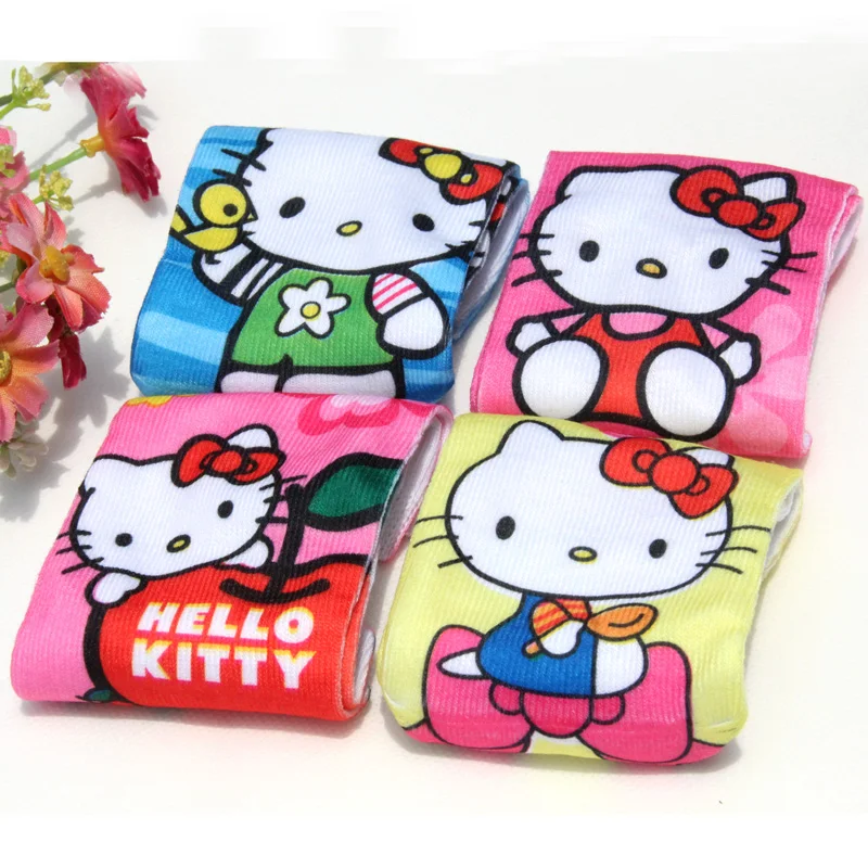 2pair girls socks cotton 3D kitty cat print cartoon princess fox short style kids 4 pattern choices 2 size 1-12years | Детская одежда и