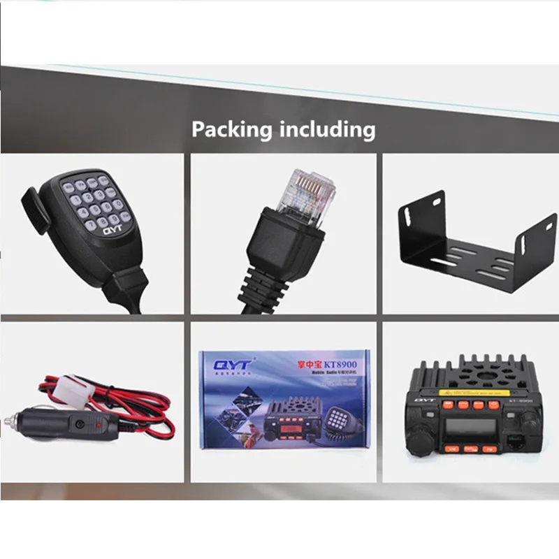 QYT KT8900 Mini Car Radio 25W 136-174MHz 400-480Mhz двухдиапазонный приемопередатчик Ham для автомобиля |