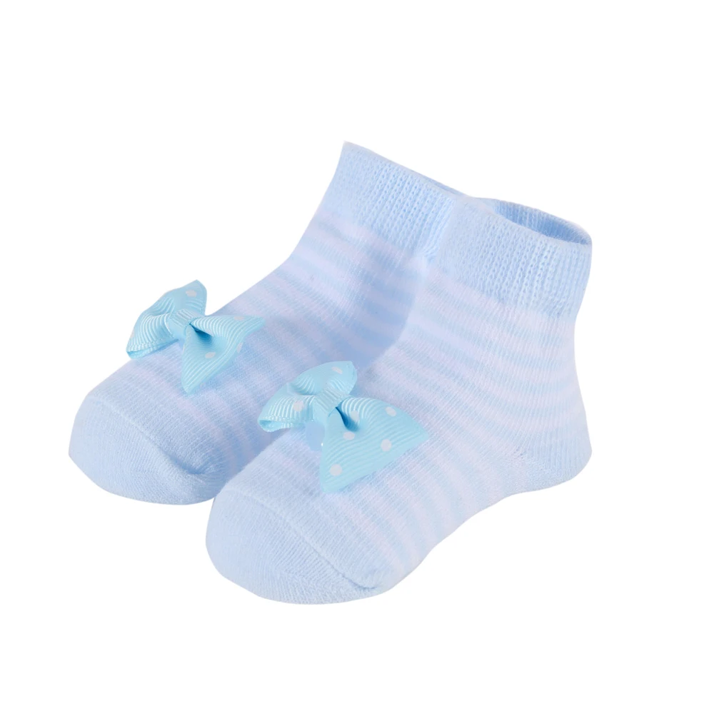 Mother Nest Cotton Newborn Baby Gift Socks 0-6 months Striped Pattern Bow Toddler Girls &amp Boys Ankle Children Cheap Stuff | Детская