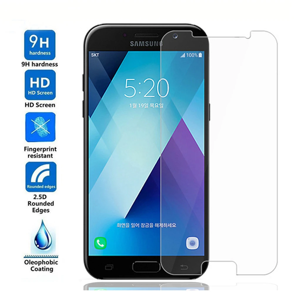 Закаленное стекло для Samsung Galaxy J3 J5 J7 A3 A5 A7 2016 2017 защитная пленка экрана