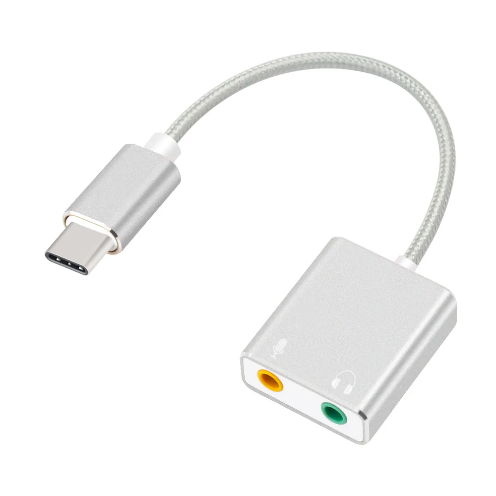 7 1 внешняя звуковая карта Type C USB 3 Для Macbook Pro Air с 5 мм аудио разъемом для наушников