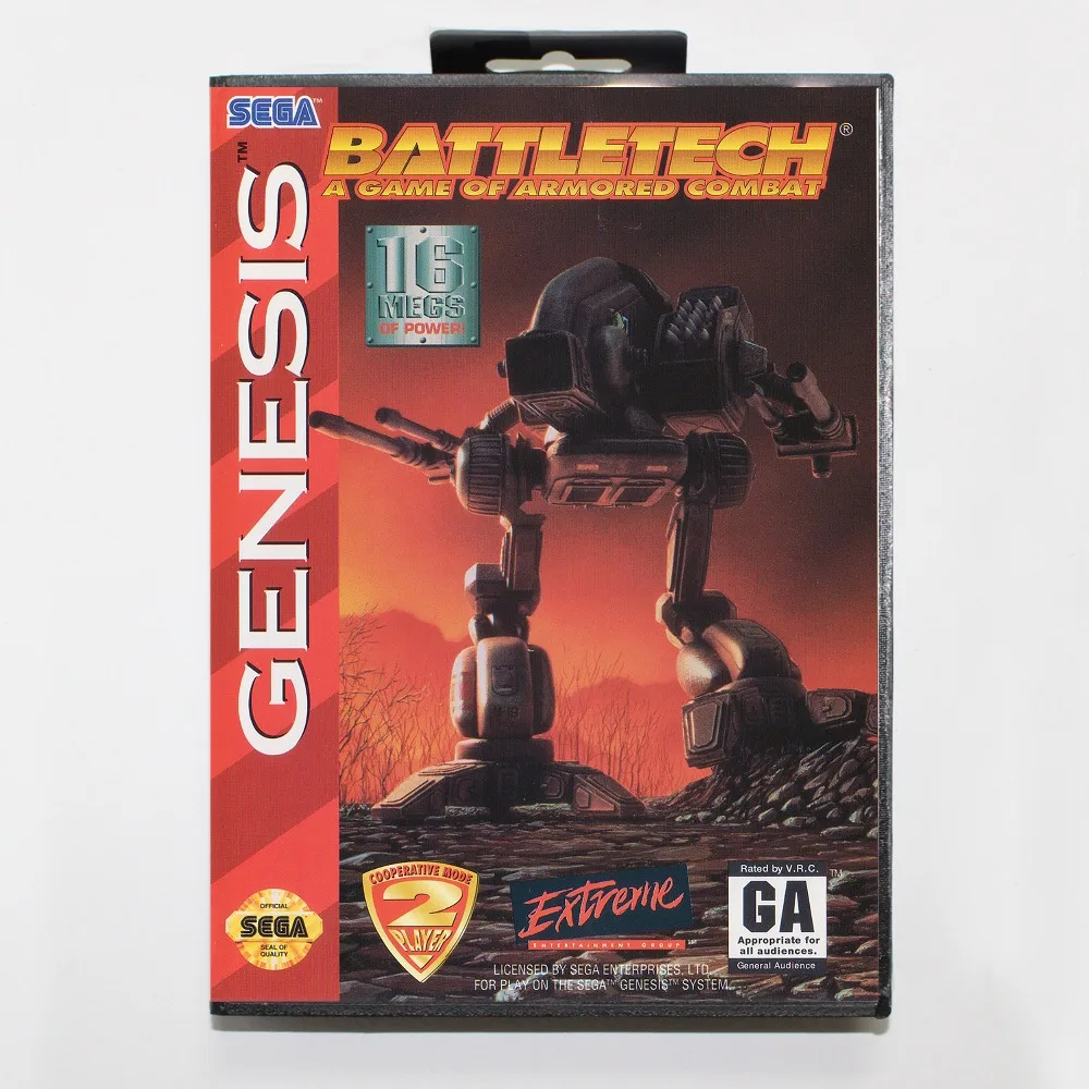 16 бит Sega MD игровой Картридж с розничной коробкой-Battletech карточная игра для Megadrive