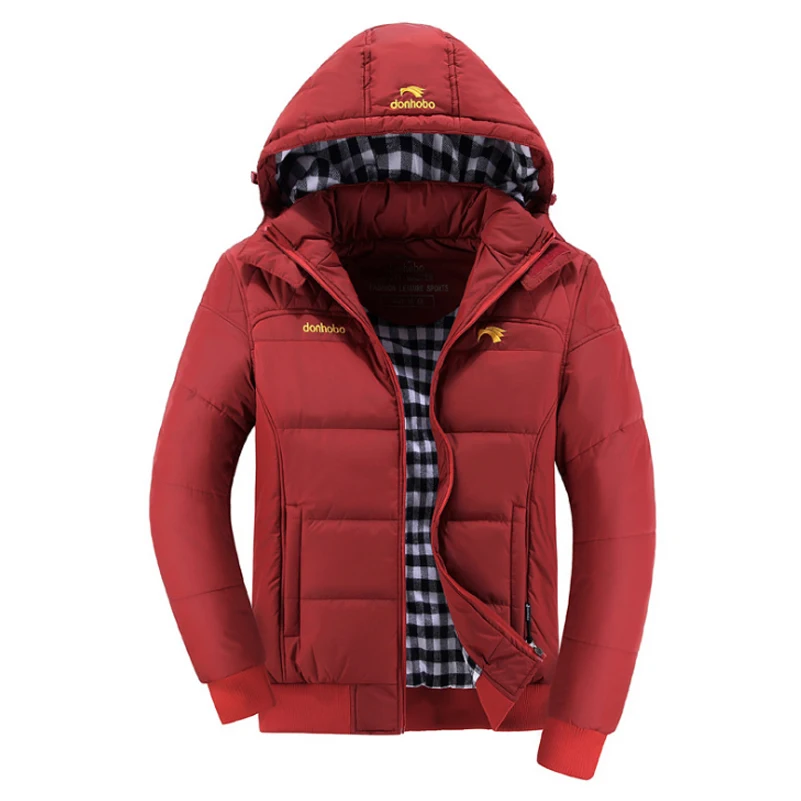 Новинка 2017 зимняя куртка пальто для мужчин однотонное стильное с капюшоном со