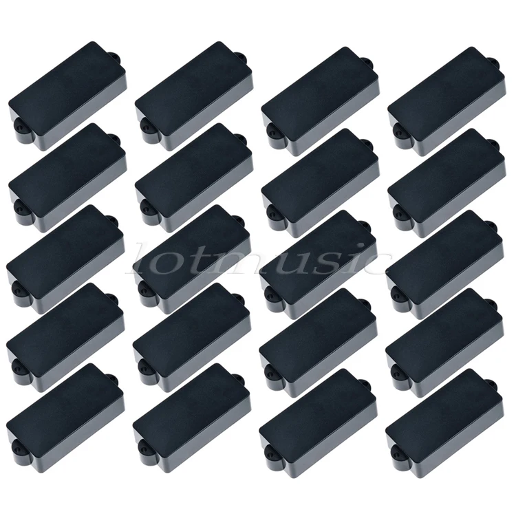 

20Pcs Black Bass Pickup Cover Plastic without Hole 5.8cm for Precision PB Bass Replacement